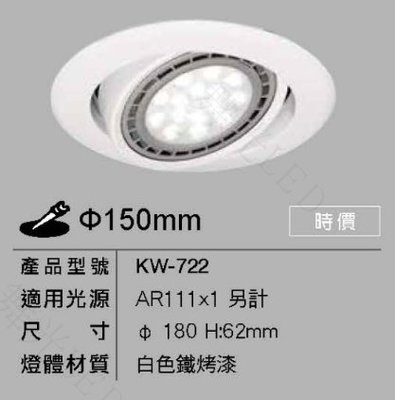 新莊好商量~舞光 LED 14W 崁燈 AR111光源 15CM 搖擺崁燈 投射燈 可換燈泡 嵌燈 可調角度 可換光源