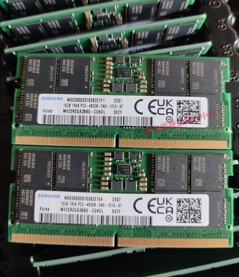三星DDR5 16G 1RX8 PC5-4800B-SA0 M323R1GB4BB0-CQK筆電記憶體條
