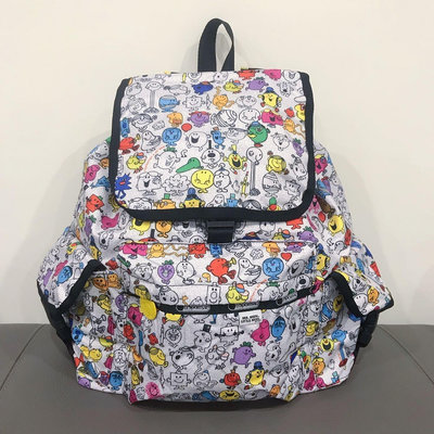 小Z代購#LeSportsac MR. MEN LITTLE MISS 雙肩降落傘防水布後背包 7839 奇先生妙小姐 奇妙家族