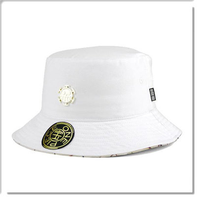 【ANGEL NEW ERA 】ONE PIECE 航海王 羅 金屬Logo 漁夫帽 象牙白 金牌 探險帽 可拆繩