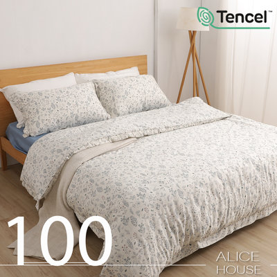 【半夏】ALICE愛利斯-特大~100支100%萊賽爾純天絲TENCEL~兩用被薄床包組