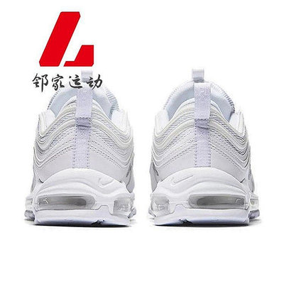 Nike男鞋Air Max 97純白子彈頭氣墊緩震運動跑步鞋921826-101【雅妤潮鞋】