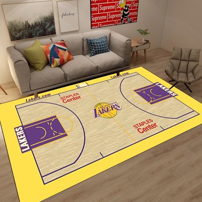NBA籃球主題地毯客廳臥室床邊寢室籃球的禮物抖音個性男生地墊潮