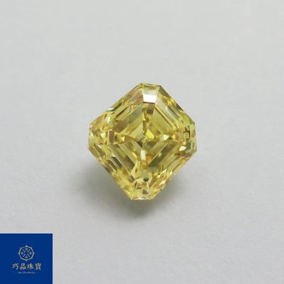 【巧品珠寶】GIA證書 1克拉公主方裸鑽 黃彩鑽 國際認證
