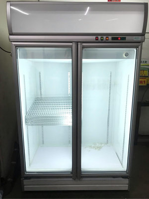 二手營業用瑞興雙門玻璃展示櫃，玻璃冷藏冰箱，雙門冰箱，保固3個月