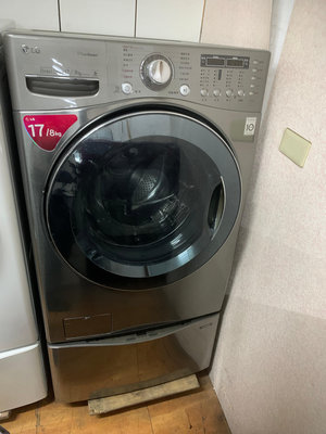 【小賴二手家電】LG樂金17公斤WiFi蒸洗脫烘變頻滾筒洗衣機 +2.5公斤洗衣機