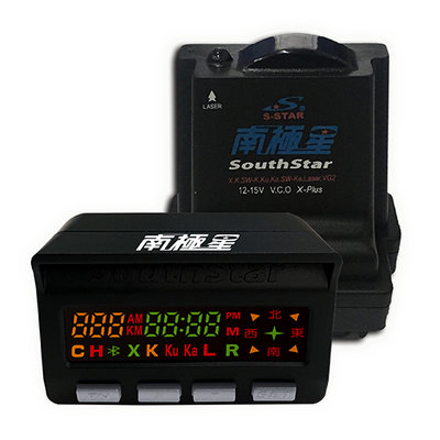 小青蛙數位 南極星 GPS-858+R 全彩雙顯面板 GPS-858 + R 全頻 彩屏雙顯示分體測速器