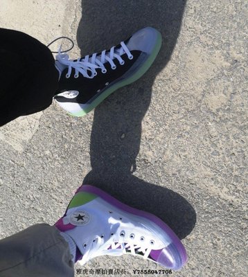 CONVERSE All Star CX 白綠紫 撞色 透明 果凍 潮流 高幫 滑板鞋 170833C 男女鞋