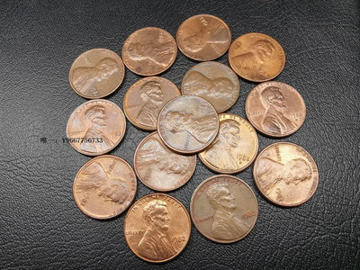 銀幣美國1982年各種版本15枚1美分銅幣硬幣 林肯紀念堂 美洲外國錢幣
