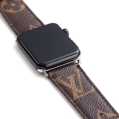 蘋果S7老花真皮錶帶Apple watch錶帶iwatch 1 2 3 4代腕帶 44mm 38mm 42mm 45mm