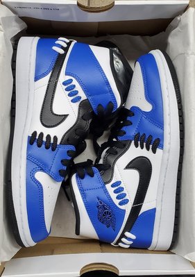 Nike Jordan 1 Wmns Mid 喬丹 AJ1 一代 1代 喬1 小閃電 女鞋 各尺寸 藍色 US6.5 23.5cm EUR37.5