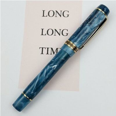 【上品名筆工藝坊】(珍珠藍) KAIGELU凱格露 新款#316 大豆總成通用 大明尖 銥金鋼筆