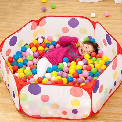 寶寶波點收納六角折疊球池兒童遊戲屋 寶寶海洋球波波球池投籃 遊戲樂園-master衣櫃2