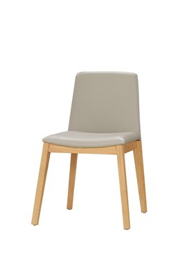 【生活家傢俱】CM-644-3：卡瑞娜皮餐椅【台中家具】休閒椅 造型椅 椅子 皮革+實木腳 北歐風餐椅 原木色