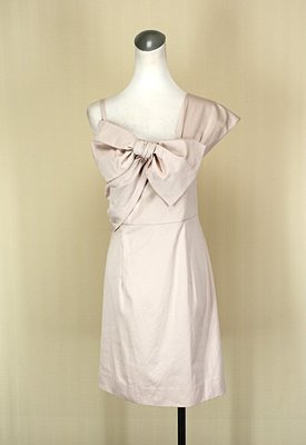 貞新二手衣 NR 日本 淺粉色平口無袖棉質洋裝M(2號)(39576)
