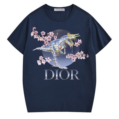 100％原廠Dior 空山基 櫻花 暴龍 霸王龍 機器 機械 金屬 恐龍 短袖 短T Tee T-shirt 黑色 白色