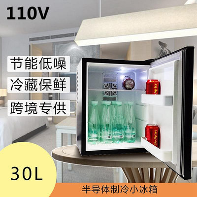 110VBC-30C店客房小冰箱半導體冷藏柜玻璃門保鮮帶鎖留樣柜-泡芙吃奶油