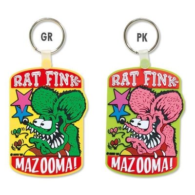 (I LOVE樂多)Rat Fink MAZOOMA Key RF 老鼠芬克鑰匙圈共兩種顏色供您挑選