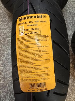 【高雄阿齊】Continental 馬牌 小馬胎 130/70-13 速克達車胎 機車輪胎