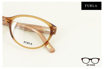 【My Eyes 瞳言瞳語】Furla 義大利品牌 透膚色貓眼款光學眼鏡 俏麗編織造型 高雅氣質 (VU4794)