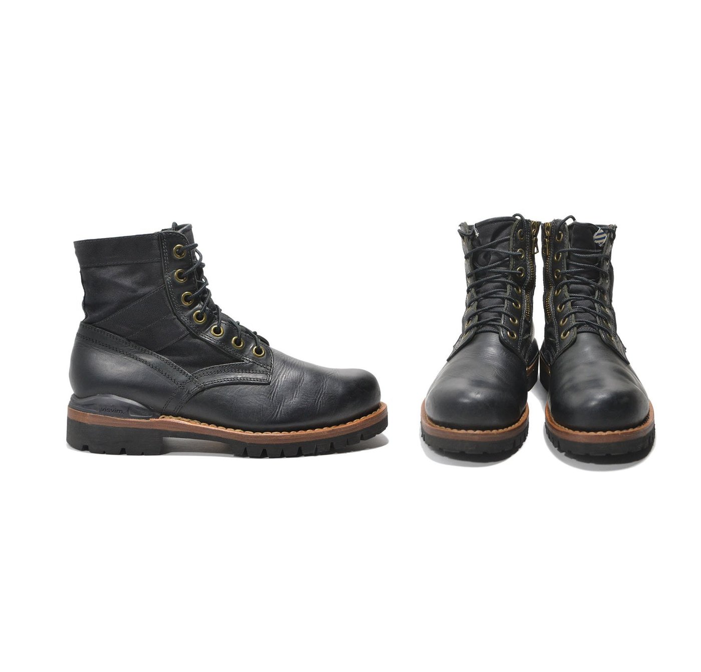 已售出VISVIM 11AW Black 73 7 Hole Folk Boots 黑軍靴靴子中村高