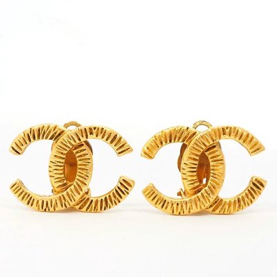 Chanel 古董耳環，Chanel cc logo 耳環