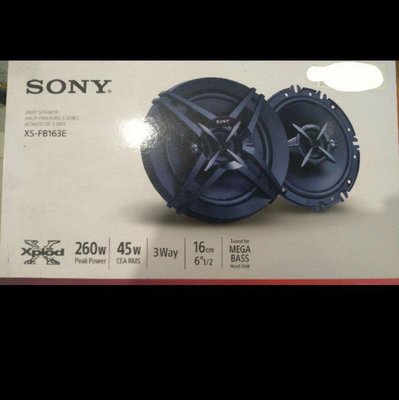  SONY 全新款【XS-FB163E】6吋 / 6.5吋三音路同軸喇叭 260W 公司貨