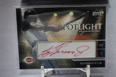 2006 UD Ovation Ken Griffey Jr SPOTLIGHT 聚光燈 SSP 紅筆親筆簽名卡~極少見