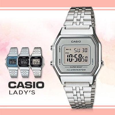 CASIO 時計屋 卡西歐電子錶 LA-680WA-7D 復古時尚女錶 日常生活防水 LA680WA