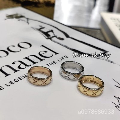 【日本二手】CHANEL 香奈兒 戒指 coco crush 黃金 玫瑰金 指環 菱格紋 窄版 寬版鑽 戒指