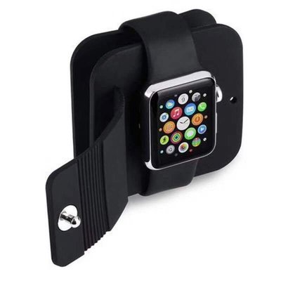 蘋果手錶保護套 矽膠收納保護包Apple Watch 7 6 5 4 3代通用充電繞線支架 IWatch手錶通用充電底座