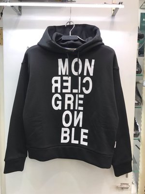 Moncler Grenoble 黑色 文字 Logo 長袖 帽踢 全新正品 男裝 歐洲精品