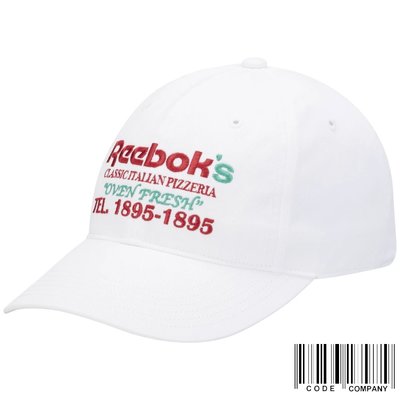 =CodE= REEBOK CLASSIC GRAPHIC FOOD CAP 電繡棒球帽(白) ED1270 老帽 男女