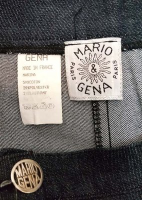 法國製 Mario Gena Paris 花邊牛仔休閒褲