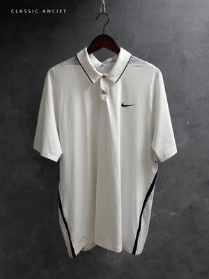 CA 老虎伍茲 Tiger Woods 白色 彈性運動短袖polo衫 L號 一元起標無底價Q832