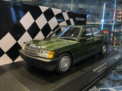 吉華科技@ 1/18 MINICHAMPS Mercedes-Benz 190E (W201) 1982 Green