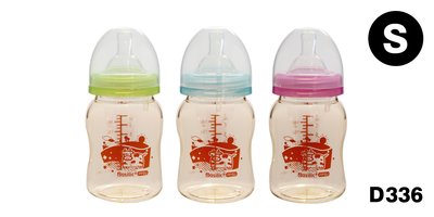 【晴晴百寶盒】BASILIC貝喜力克寬口徑防脹氣PPSU葫蘆型奶瓶180ml S 台灣母嬰兒用品 寶寶保母奶瓶 U356