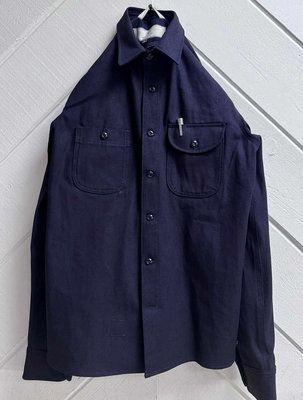 生來狂野全新美國製RGT Rogue Territory Work Shirt ISC 養牛色落藍線布邊帆布indigo藍染工作襯衫