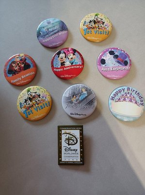 Disney 迪士尼樂園限定紀念徽章 紀念別針/單個$80/全部$600