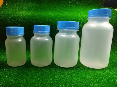 塑膠PP廣口瓶 120g (藍蓋 + 內塞、無刻度) 儲存罐、藥罐 塑膠瓶 分裝瓶 塑膠容器
