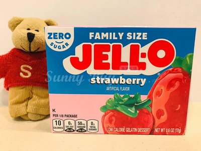 【Sunny Buy】◎預購◎ 美國 Jell-O 果凍粉 無糖 草莓口味 果凍粉 17g 盒
