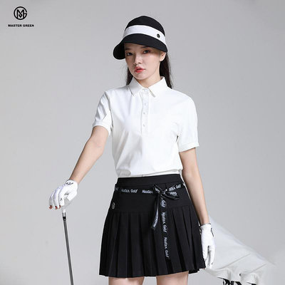 高爾夫服 MG新款高爾夫女裝套裝休閑時尚上衣短袖韓版速干百褶裙防走光半裙