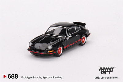 MINIGT 1:64 保時捷 Porsche 911 Carrera RS 2.7 黑/紅 合金車模