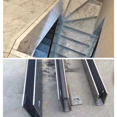 廠家直銷玻璃樓梯扶手預埋地槽卡槽U型槽/無框玻璃扶手軌道預埋槽