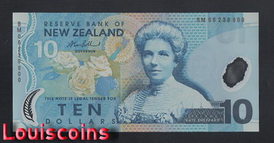 【Louis Coins】B1138-NEW ZEALAND-1999-2013紐西蘭塑膠紙幣,10 Dollars