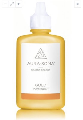 英國Aura-soma 保護靈氣(波曼德)塑膠瓶 (金色GOLD）。英國原裝