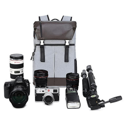 相機電腦一體商務包雙肩單反大容量輕便專業攝影包多功能雙肩背包