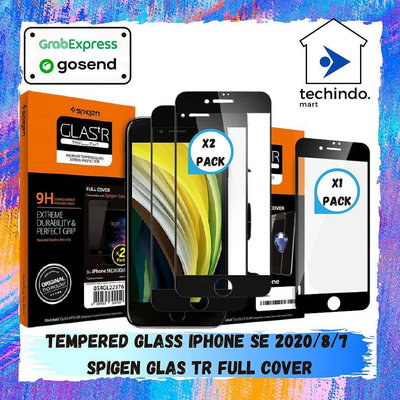 鋼化玻璃 iPhone SE 2020 8 7 Spigen 玻璃 tR 全屏保-3C玩家