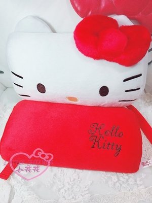 ♥小花花日本精品♥ Hello Kitty 可愛精緻好好用臉頭立體造型車用可調鬆緊頸枕 枕頭88940700