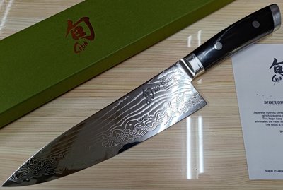 日本-旬--KAJI-高硬度龍紋鋼系列-8英吋 主廚刀 KDM-0031